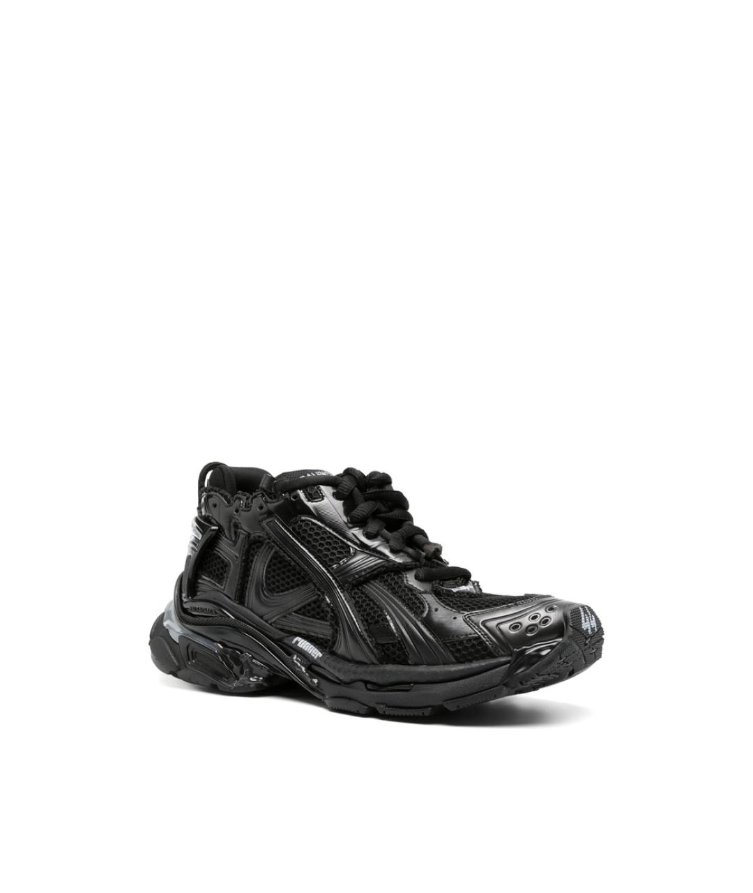 BALENCIAGA Черные синтетические низкие кроссовки / кеды, фото 6