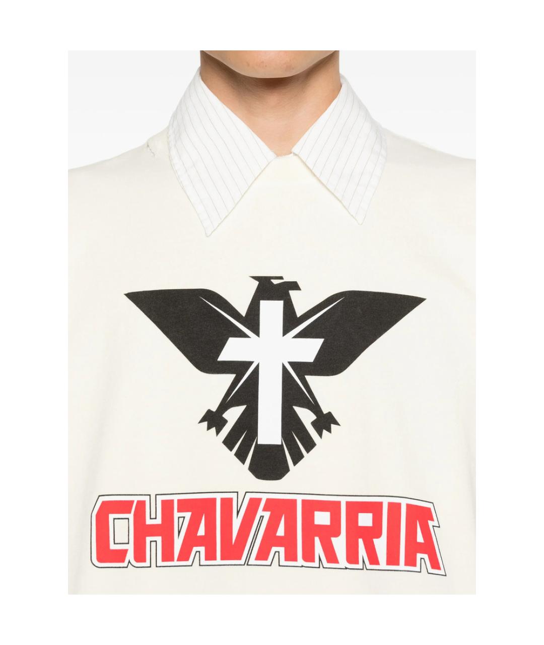 WILLY CHAVARRIA Бежевая хлопковая футболка, фото 3