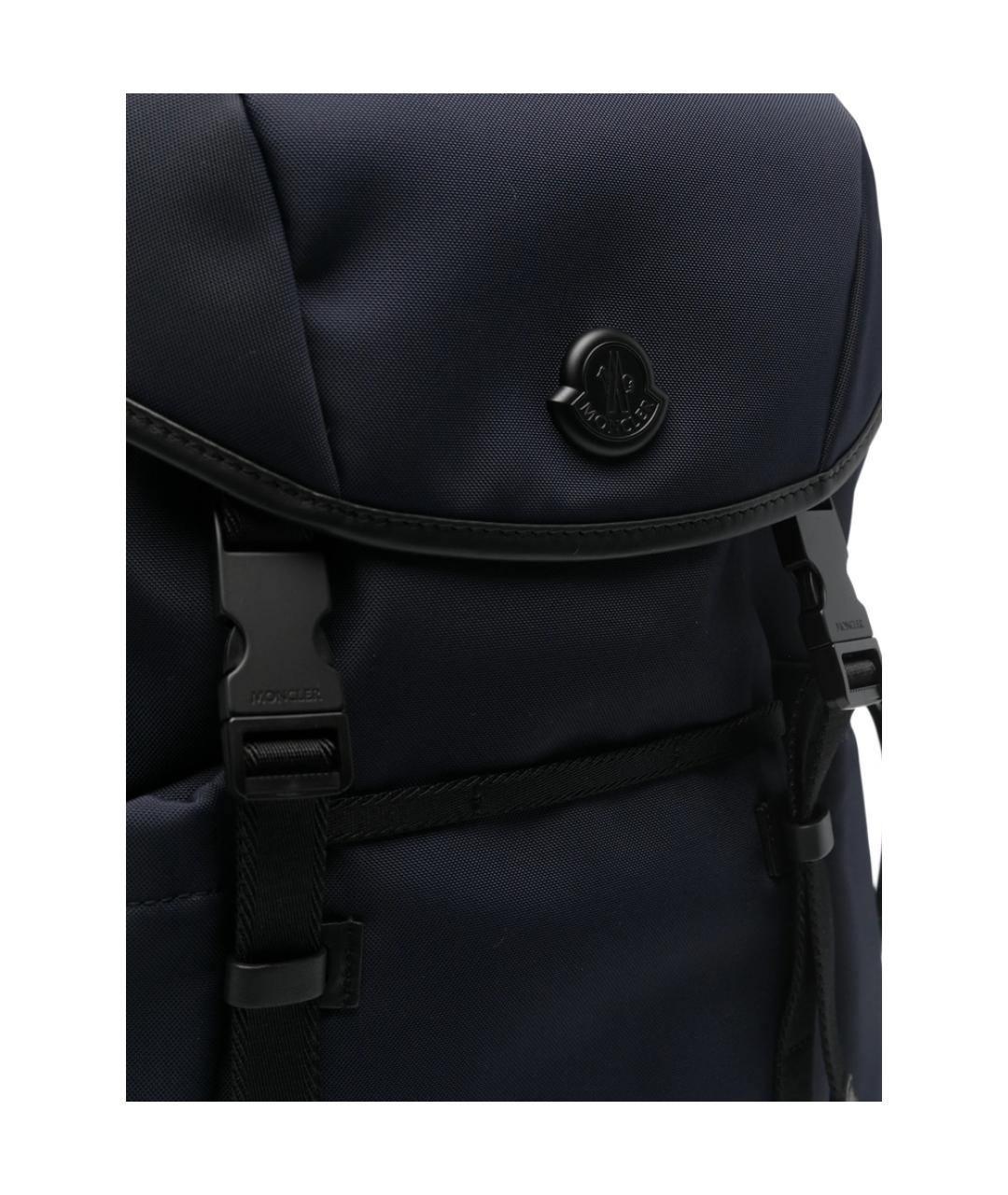 MONCLER Синий синтетический рюкзак, фото 5