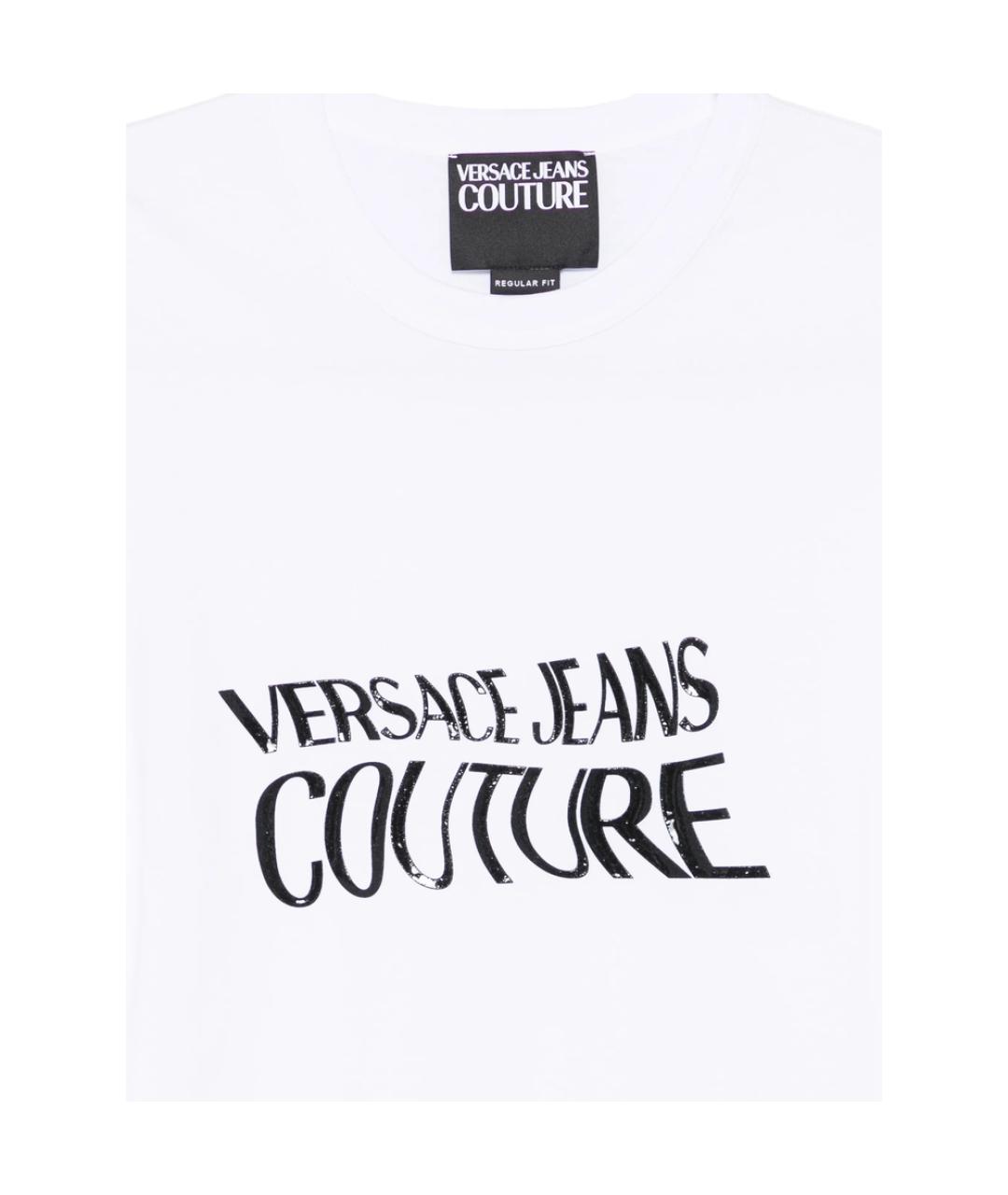VERSACE JEANS COUTURE Белая хлопковая футболка, фото 3