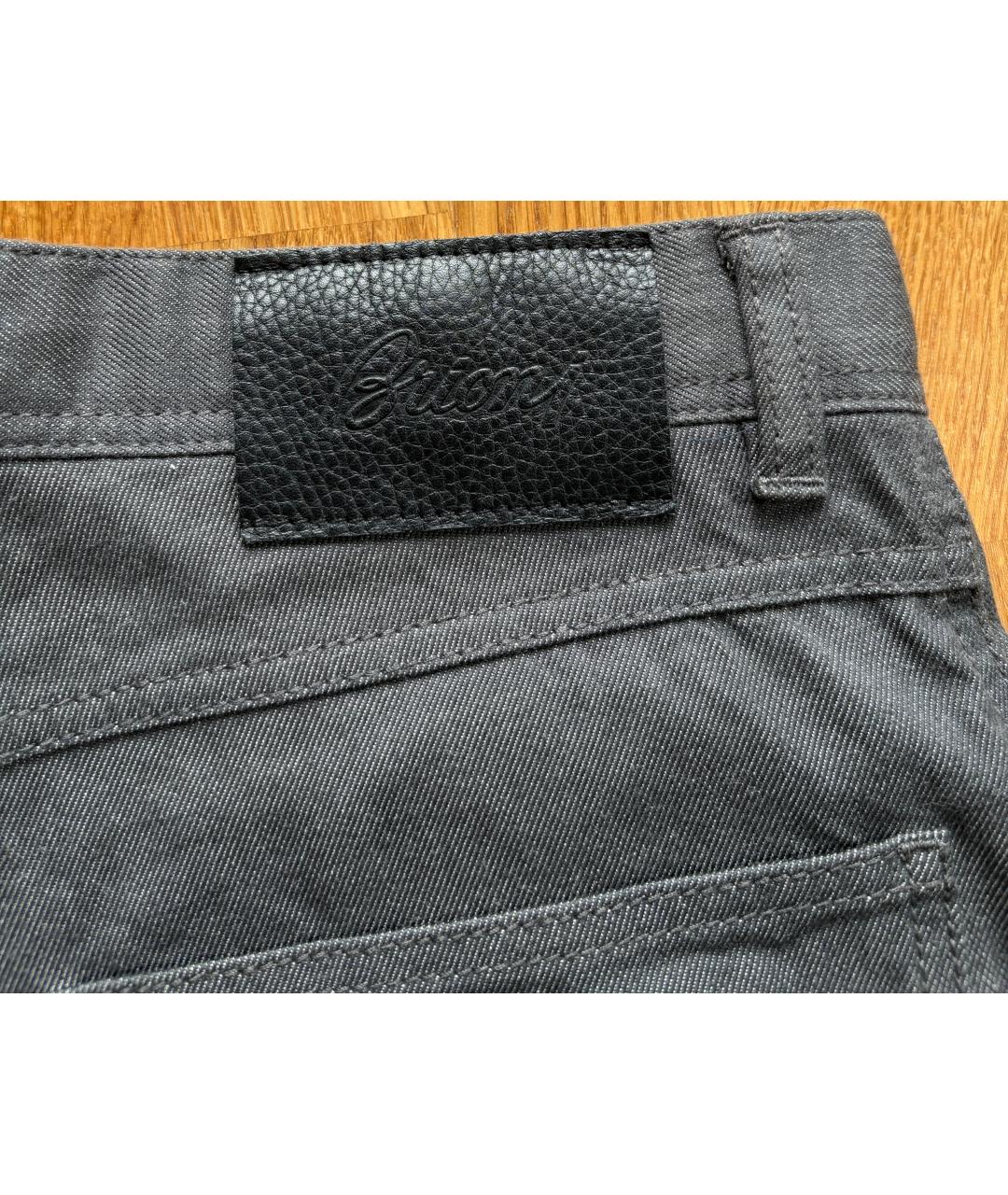 BRIONI Серые хлопко-кашемировые прямые джинсы, фото 1