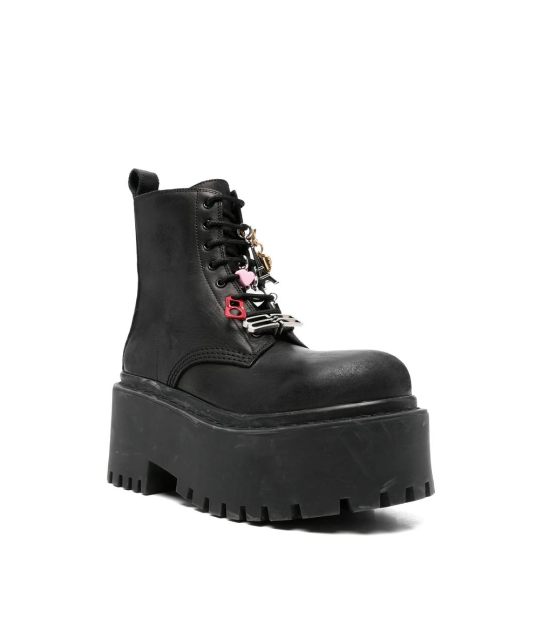 BALENCIAGA Черные кожаные ботинки, фото 4