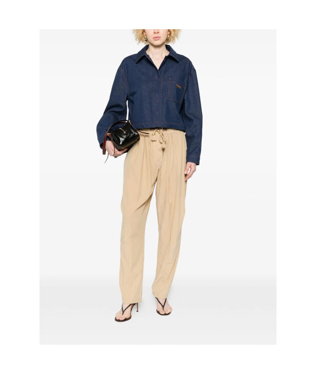 FENDI Синяя хлопковая куртка, фото 4