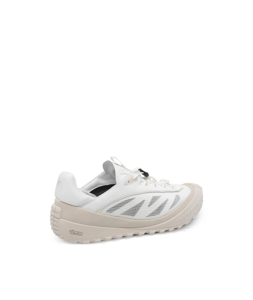 MONCLER Белые синтетические низкие кроссовки / кеды, фото 3