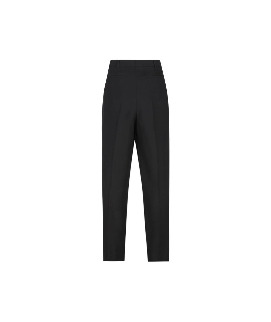 SAINT LAURENT Черные шерстяные классические брюки, фото 3