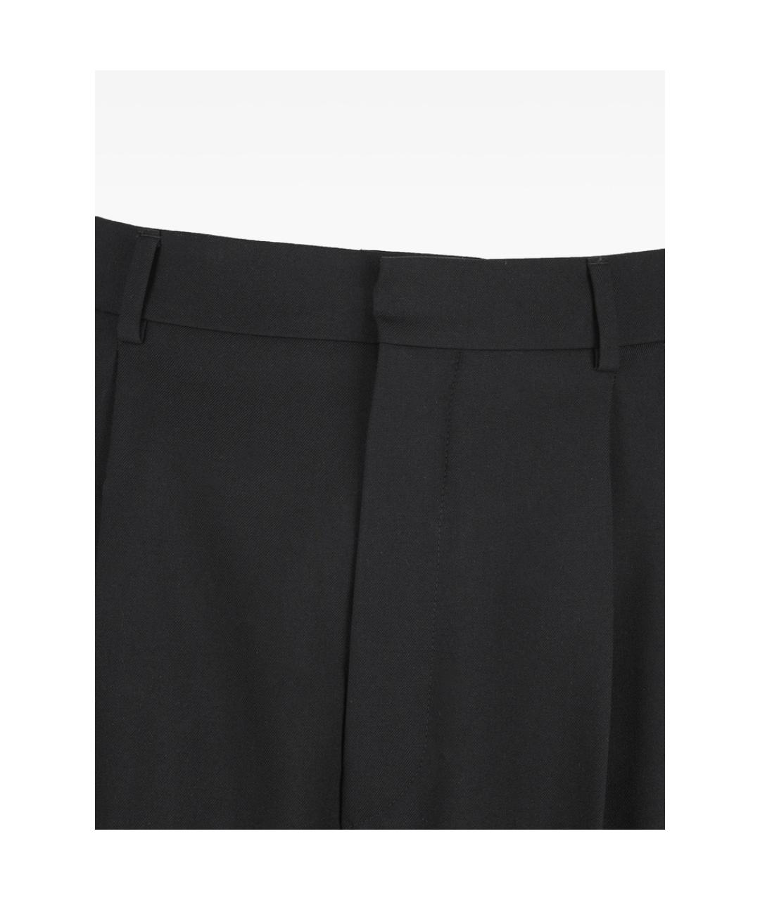 SAINT LAURENT Черные шерстяные классические брюки, фото 2