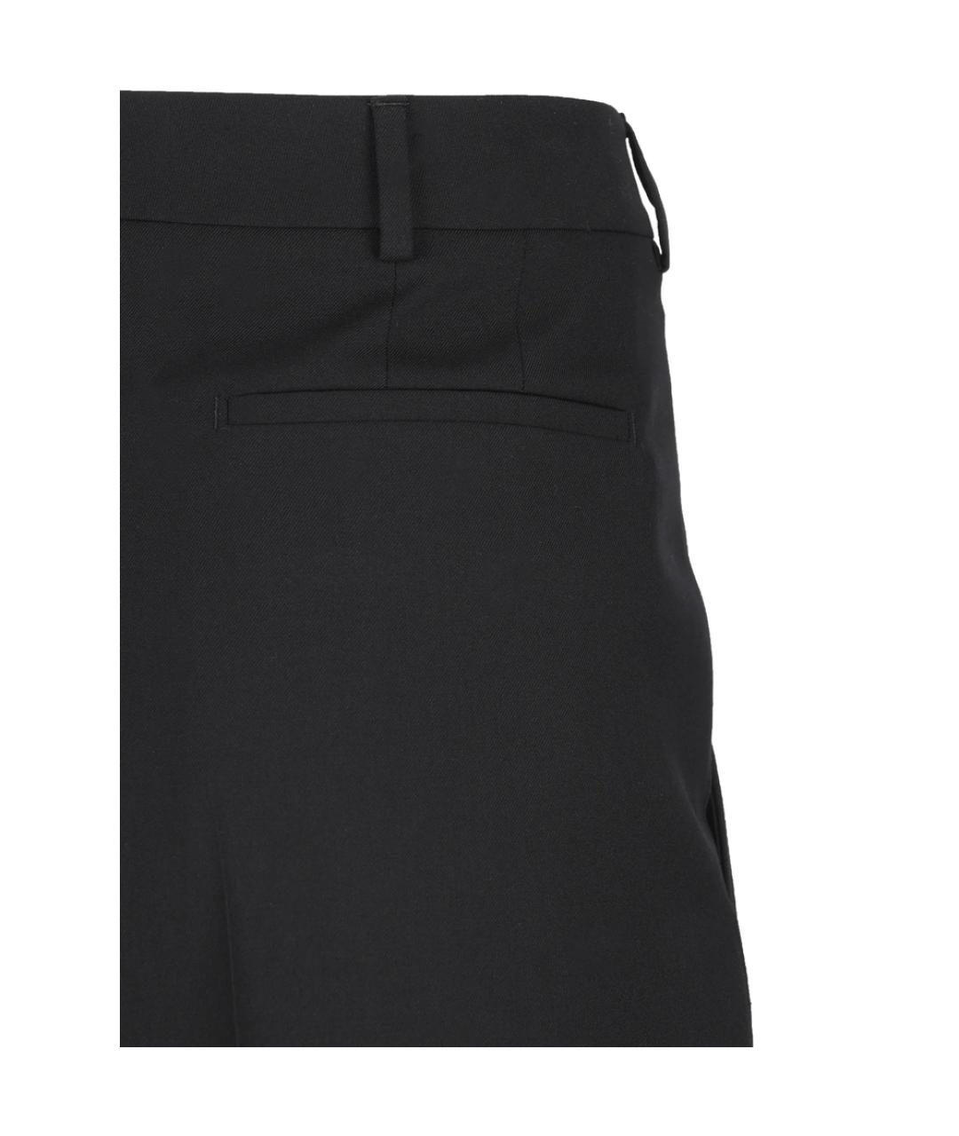 SAINT LAURENT Черные шерстяные классические брюки, фото 4