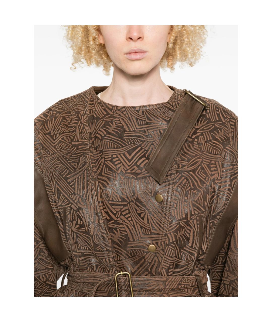 ISABEL MARANT Коричневая кожаная куртка, фото 2