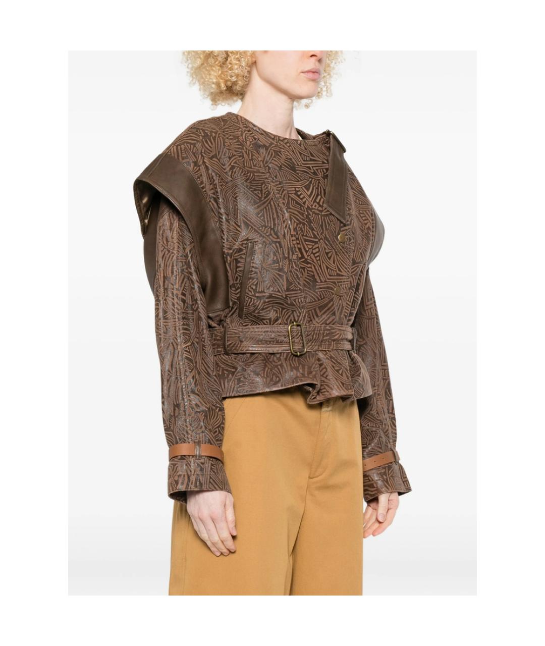 ISABEL MARANT Коричневая кожаная куртка, фото 3