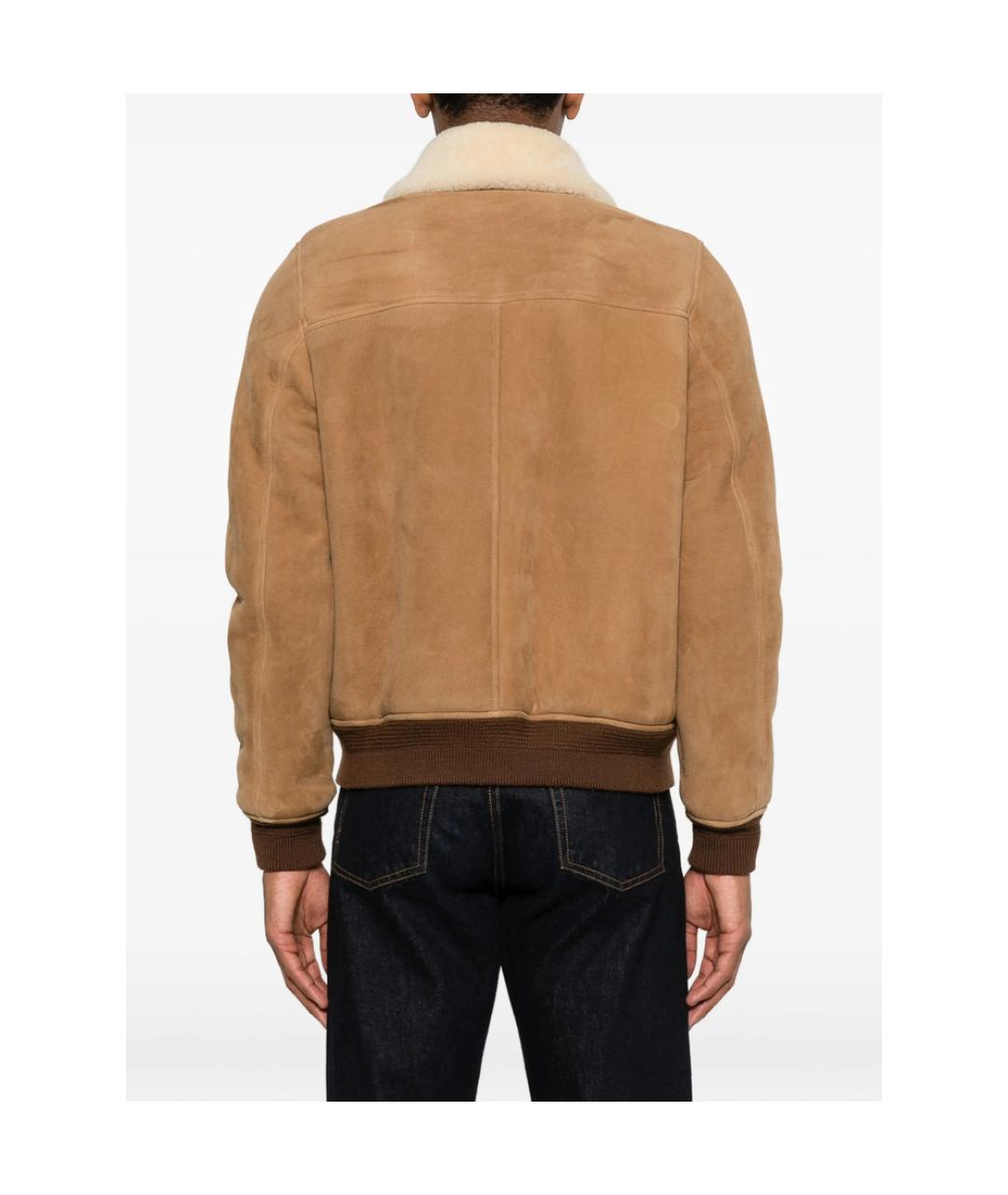 SAINT LAURENT Бежевая замшевая куртка, фото 4
