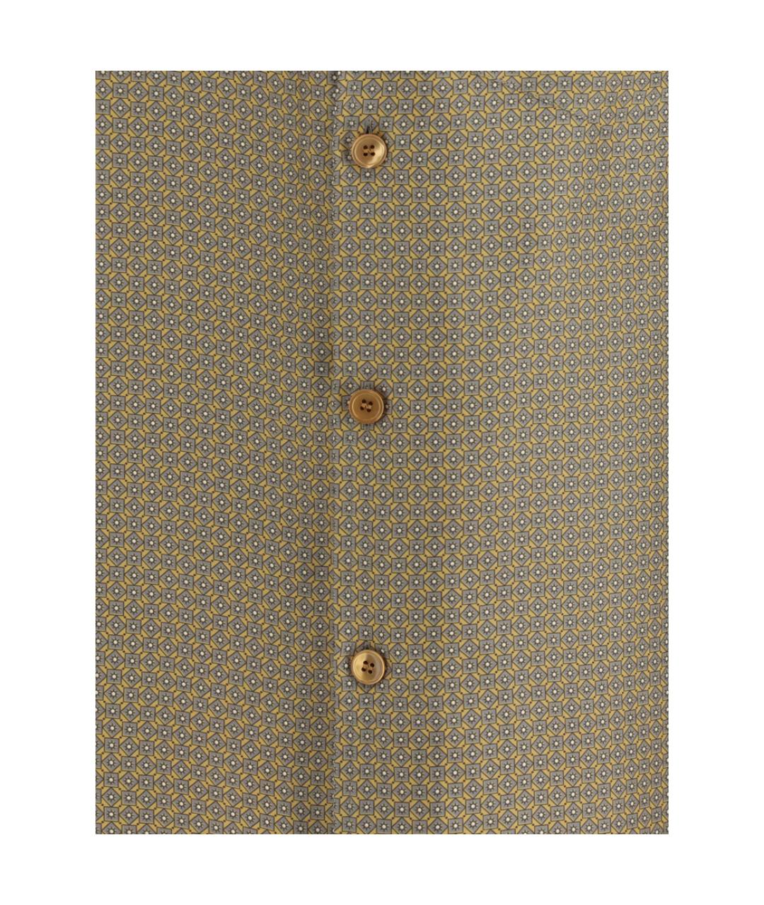 SAINT LAURENT Зеленая шелковая кэжуал рубашка, фото 3