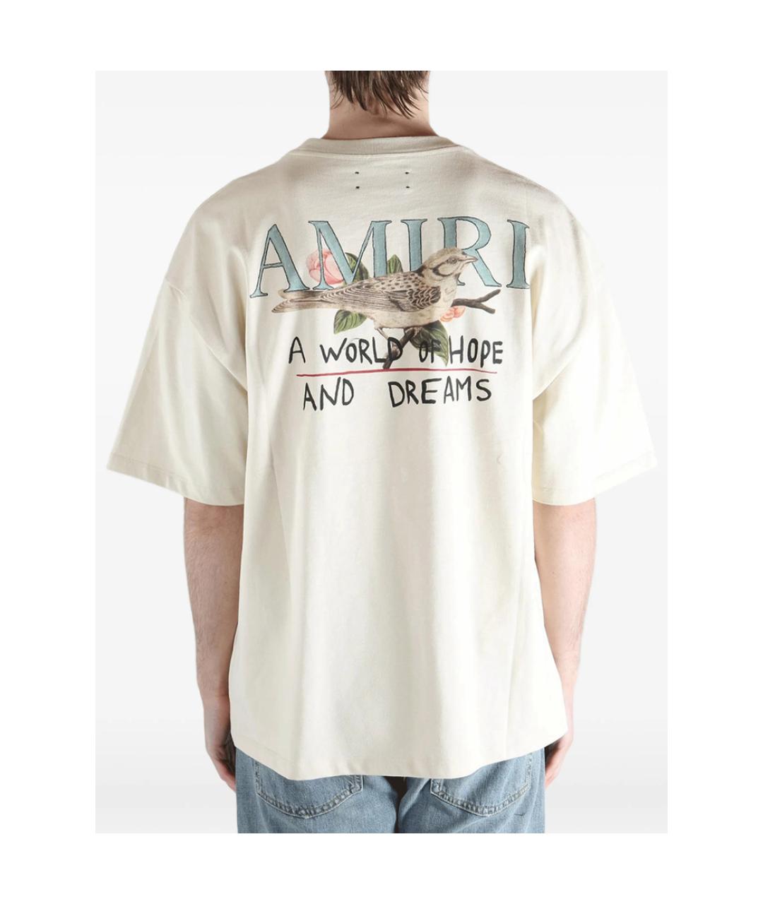 AMIRI Белая хлопковая футболка, фото 3