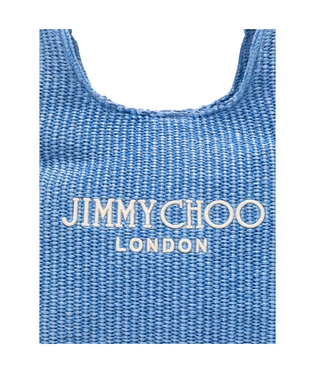 JIMMY CHOO Синяя плетеная сумка через плечо, фото 2