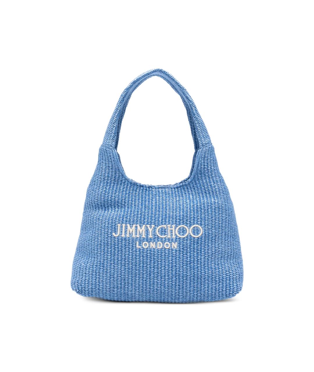 JIMMY CHOO Синяя плетеная сумка через плечо, фото 1