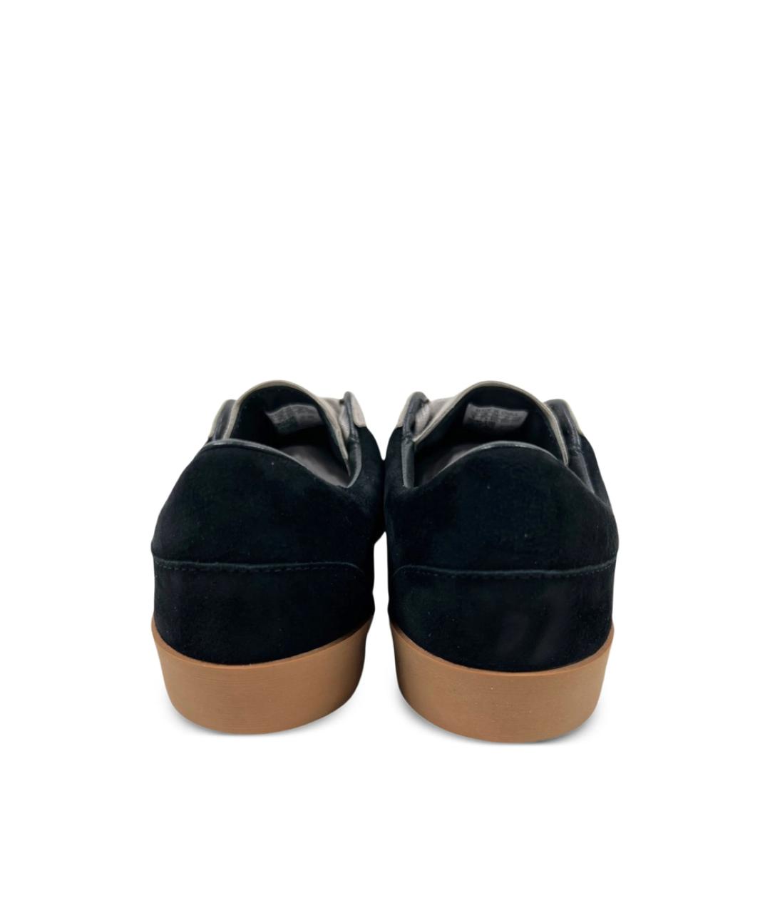 Y-3 Черные кожаные низкие кроссовки / кеды, фото 5
