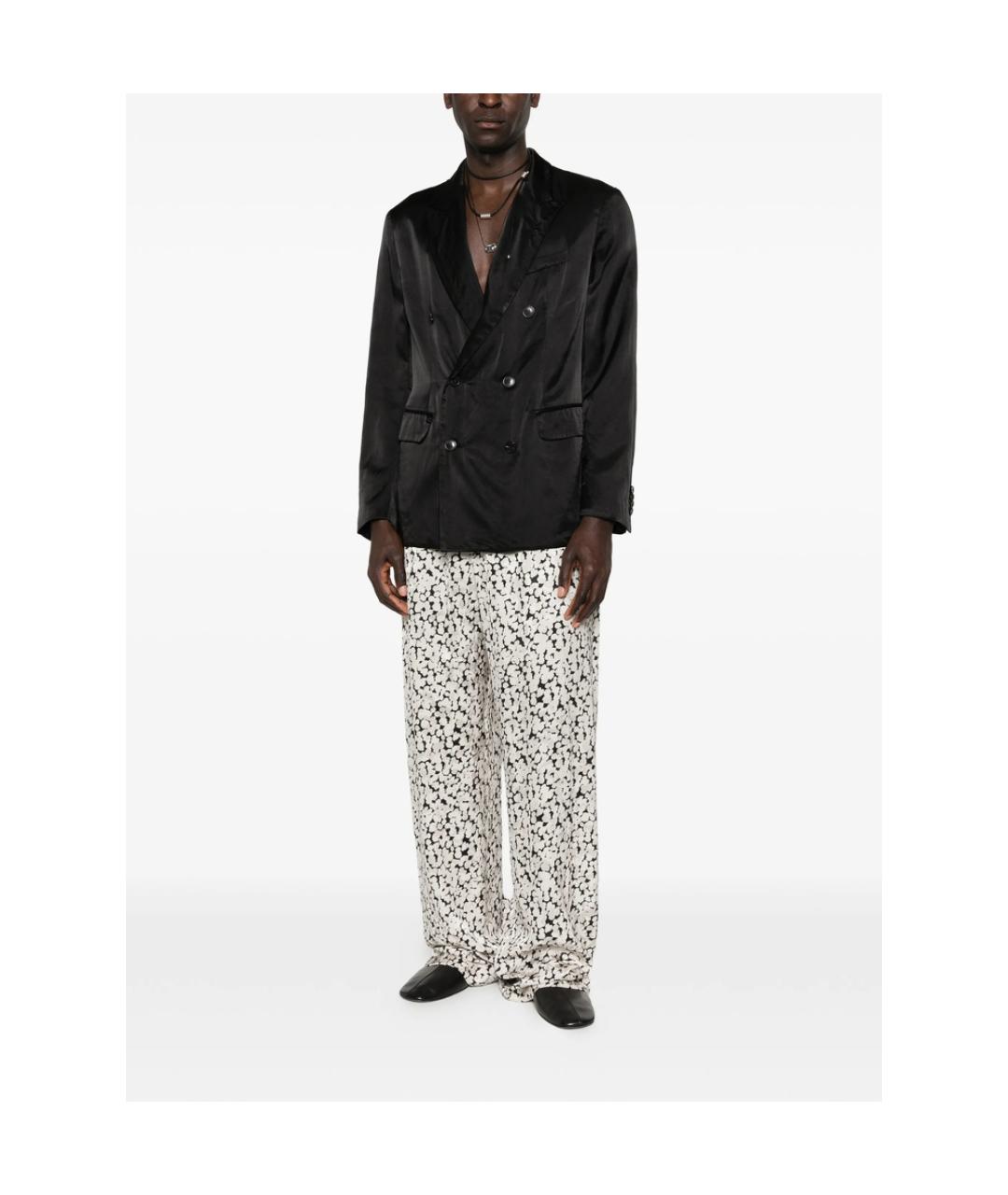 DRIES VAN NOTEN Черный хлопковый пиджак, фото 3