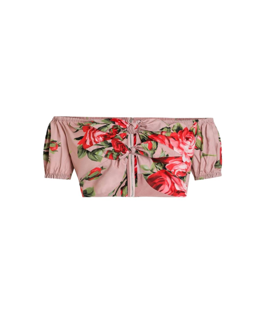DOLCE&GABBANA Розовая хлопковая майка, фото 1