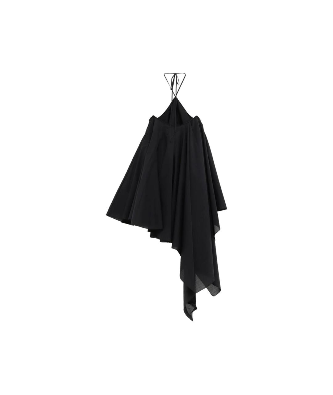 JACQUEMUS Черное хлопковое коктейльное платье, фото 2