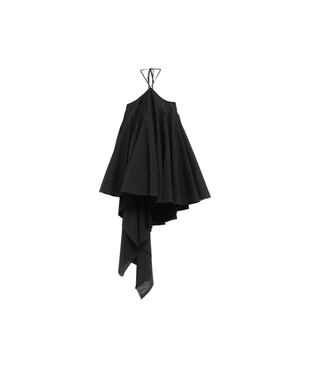 JACQUEMUS Черное хлопковое коктейльное платье, фото 1