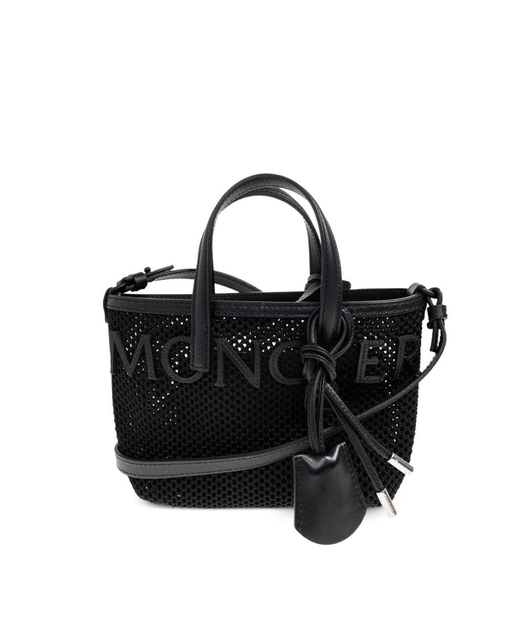 MONCLER Черная тканевая сумка тоут, фото 1