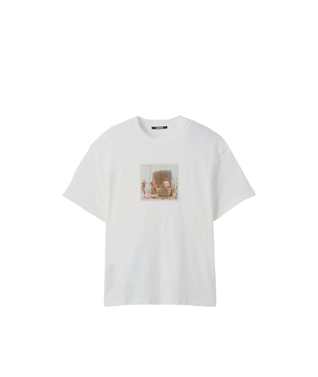 JACQUEMUS Белая хлопковая футболка, фото 1