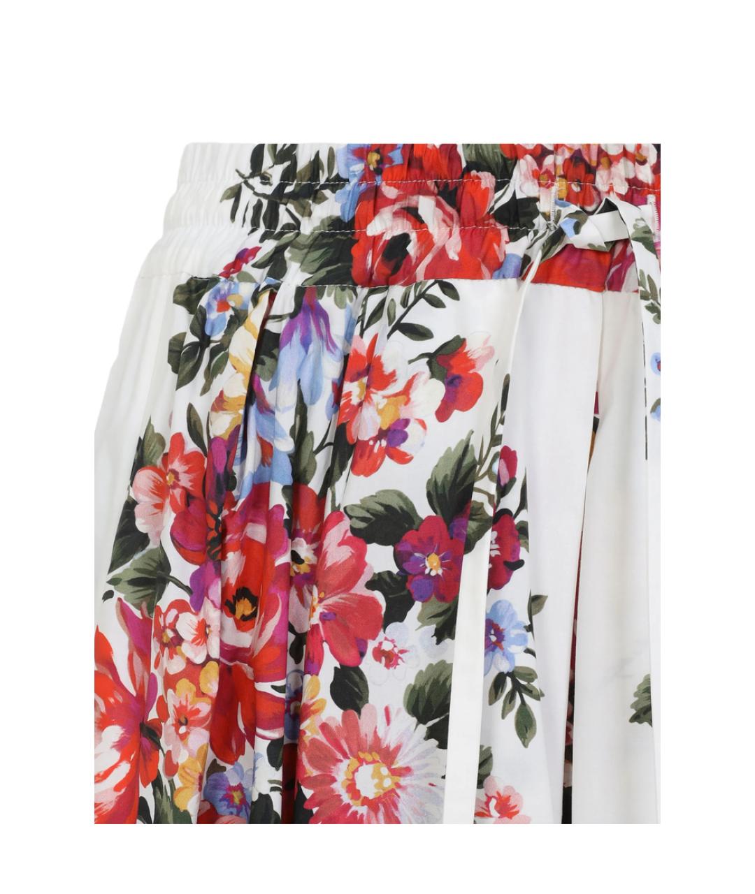 DOLCE&GABBANA Белая хлопковая юбка миди, фото 3