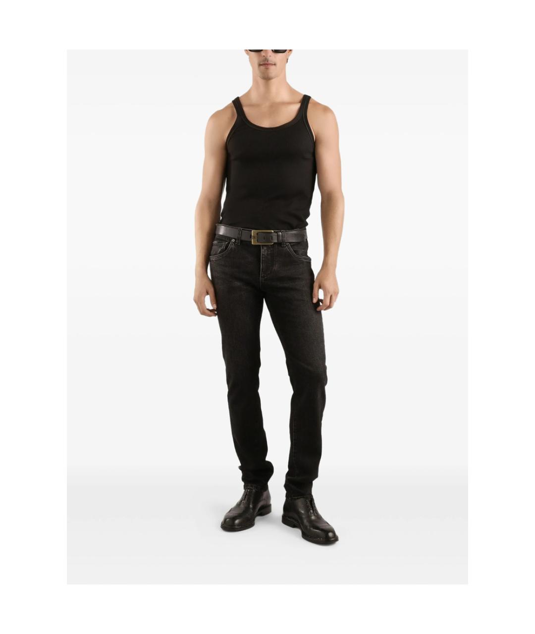 DOLCE&GABBANA Черные хлопковые джинсы скинни, фото 2