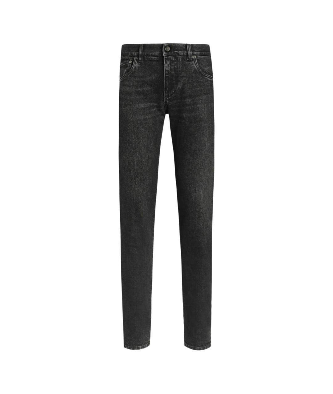 DOLCE&GABBANA Черные хлопковые джинсы скинни, фото 1