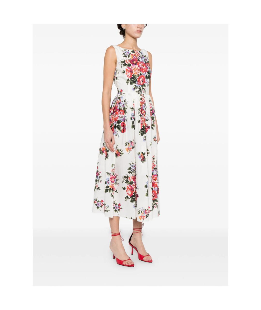 DOLCE&GABBANA Белое хлопковое повседневное платье, фото 5