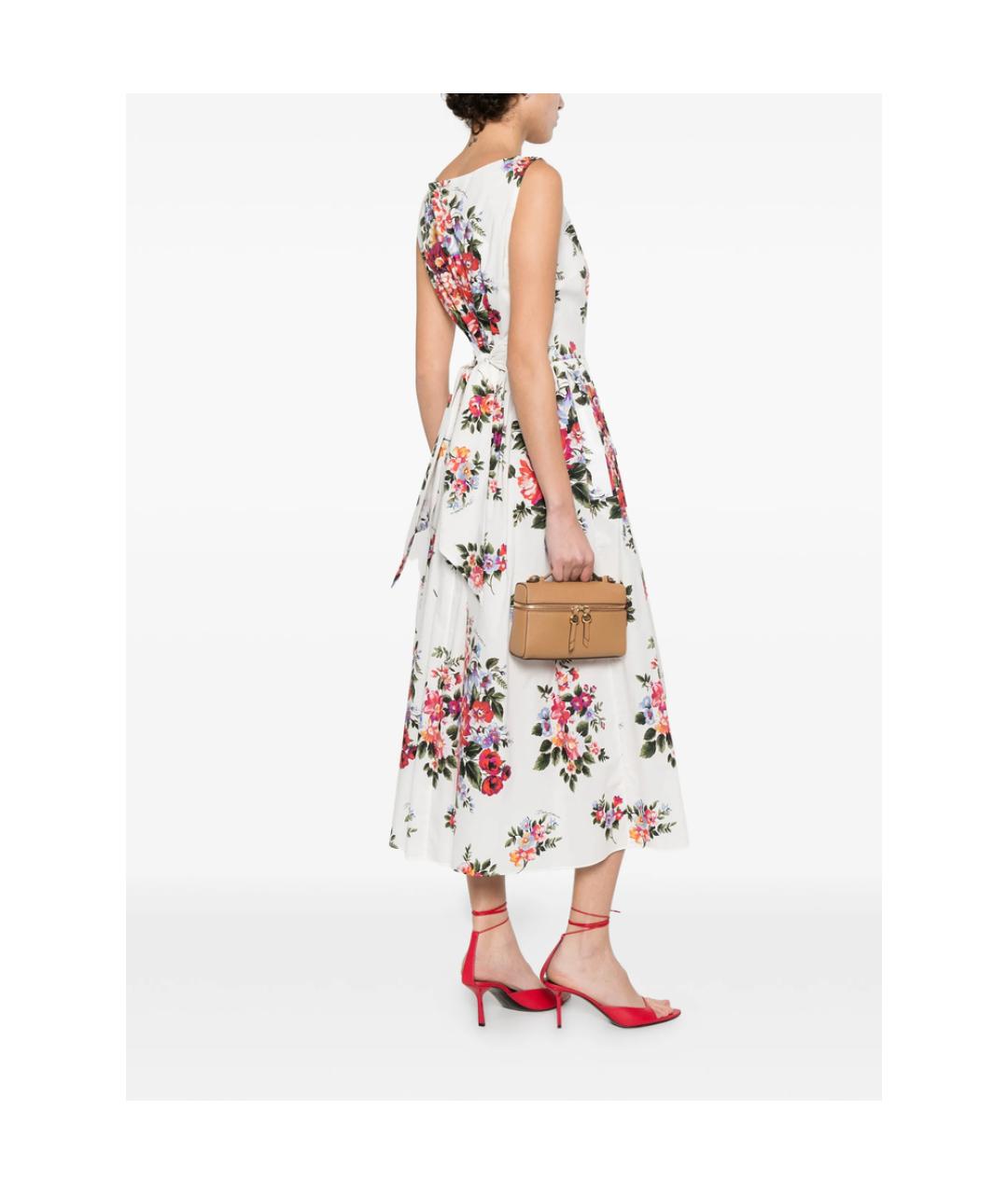 DOLCE&GABBANA Белое хлопковое повседневное платье, фото 3