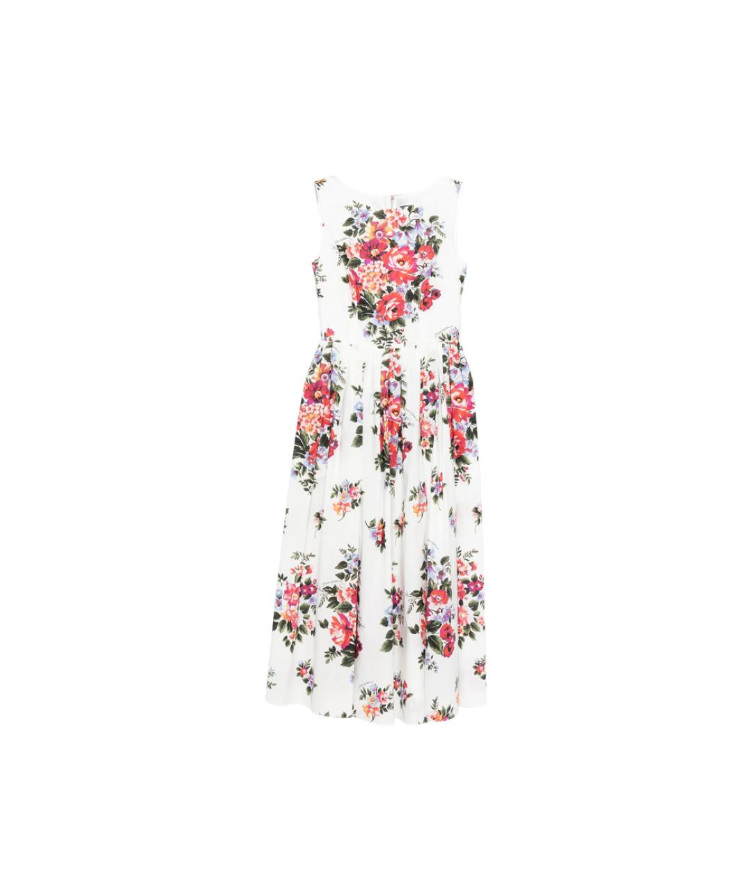 DOLCE&GABBANA Белое хлопковое повседневное платье, фото 1