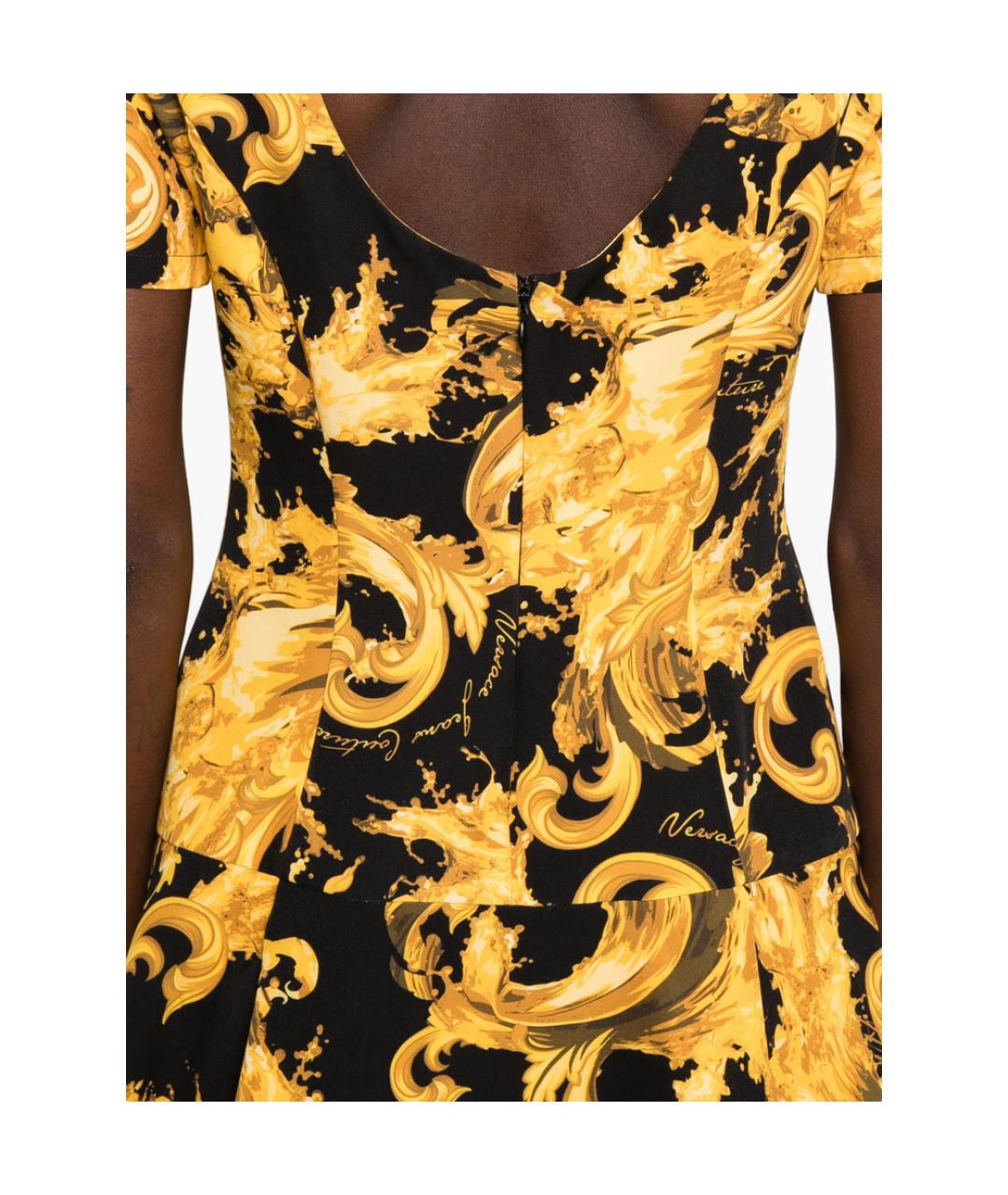 VERSACE JEANS COUTURE Черное полиэстеровое коктейльное платье, фото 4