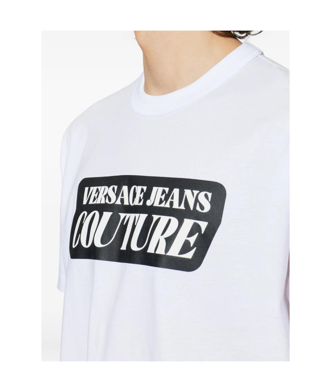 VERSACE JEANS COUTURE Белая хлопковая футболка, фото 3
