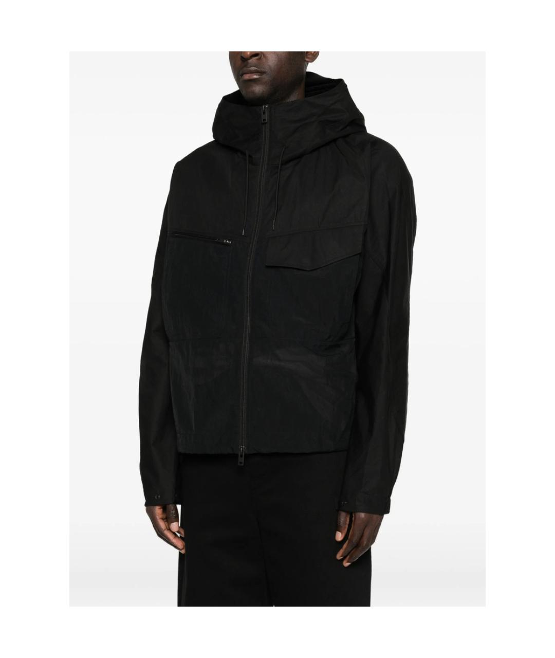 Y-3 Черная хлопковая куртка, фото 3