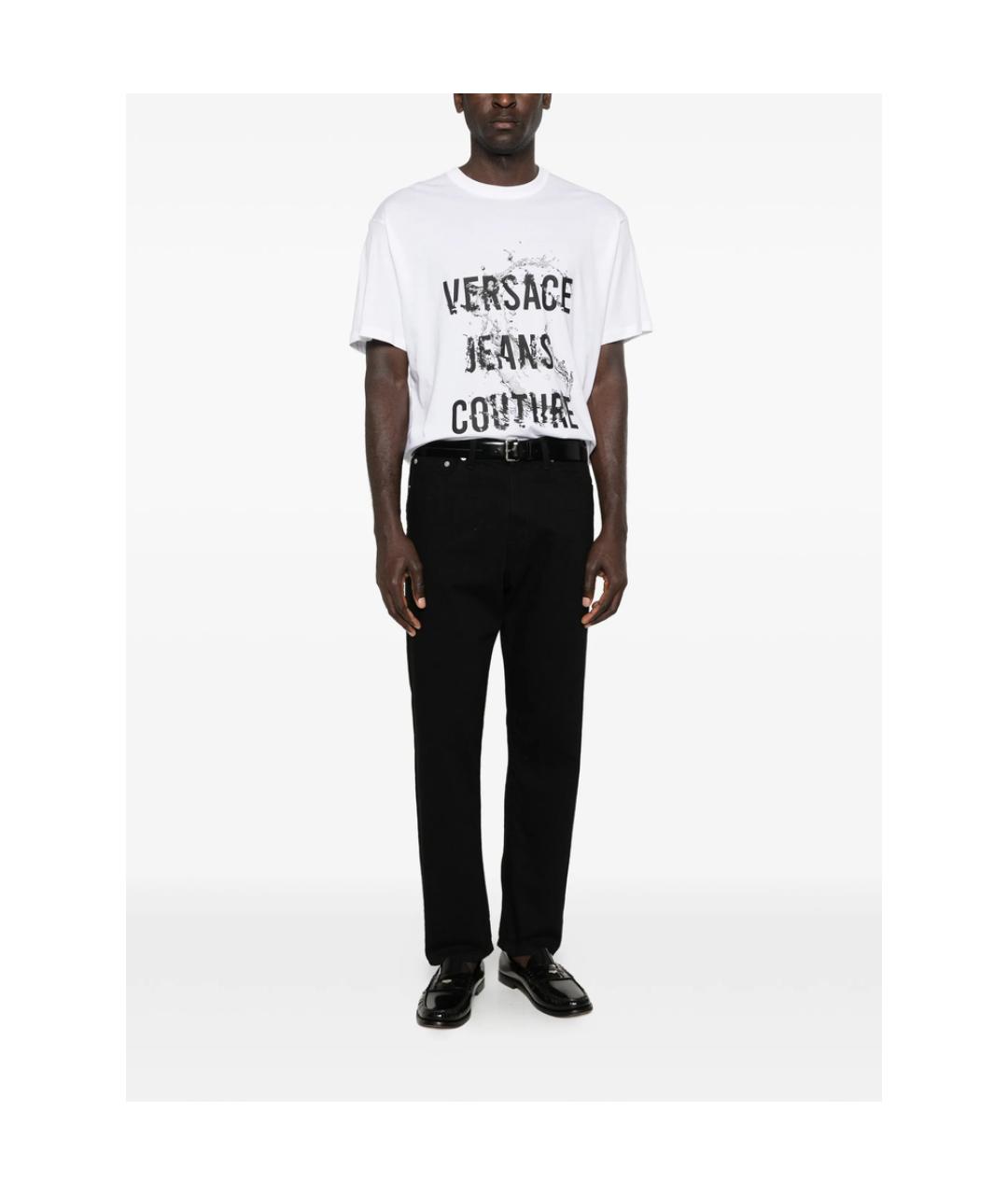 VERSACE JEANS COUTURE Белая хлопковая футболка, фото 4