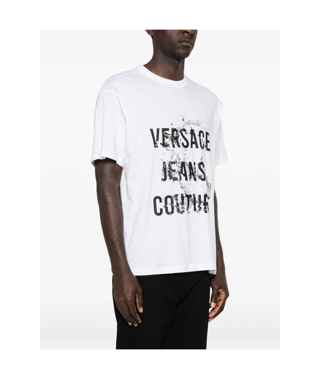 VERSACE JEANS COUTURE Белая хлопковая футболка, фото 5