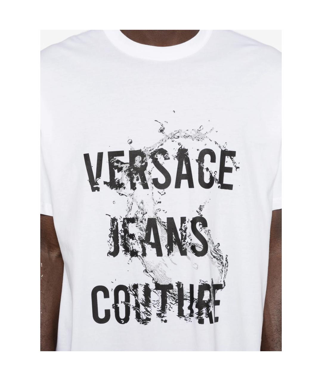 VERSACE JEANS COUTURE Белая хлопковая футболка, фото 3
