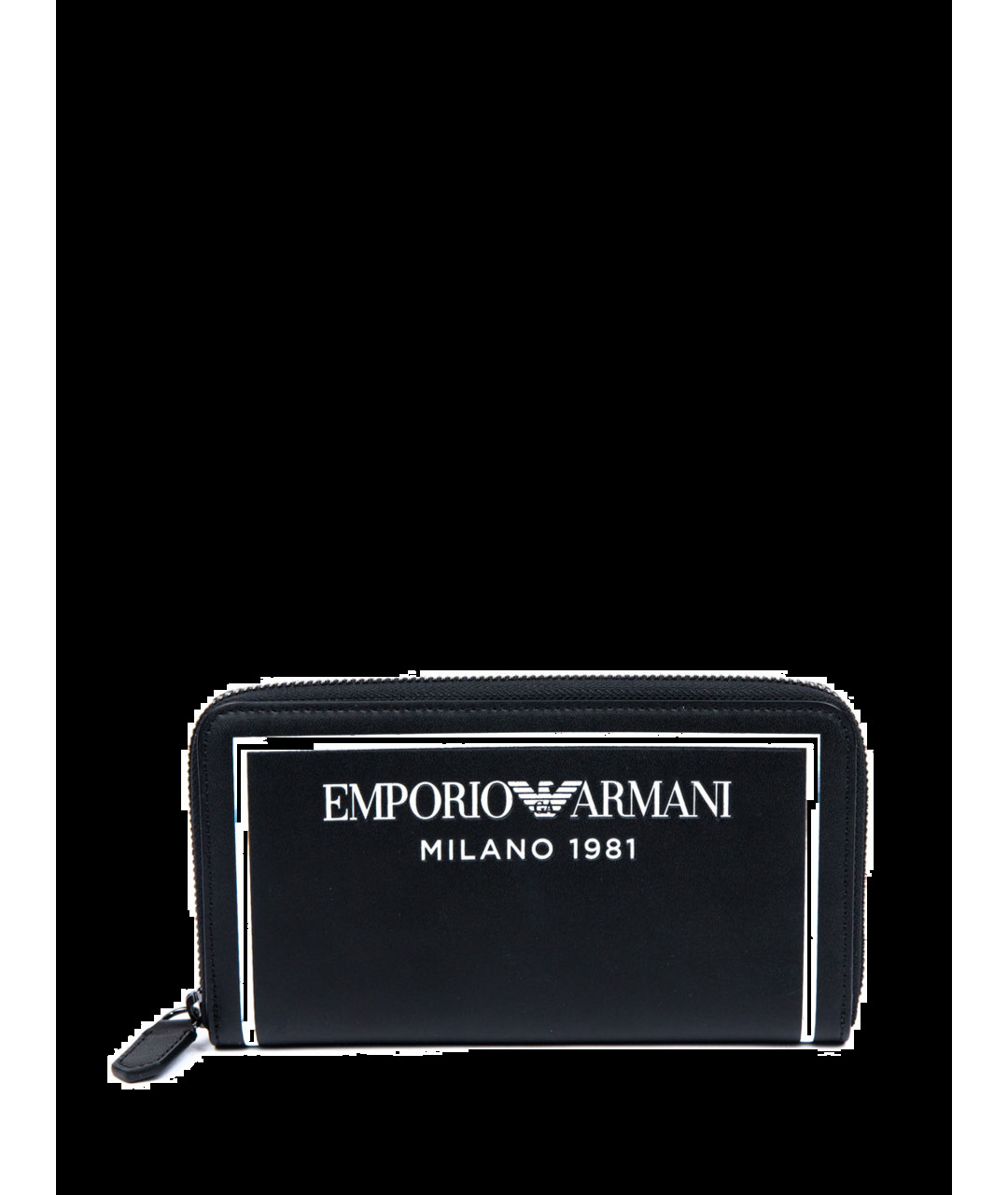 EMPORIO ARMANI Черный кожаный кошелек, фото 4