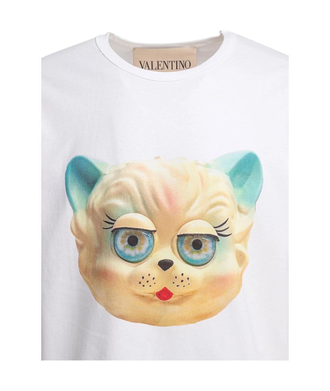 VALENTINO Белая хлопковая футболка, фото 5