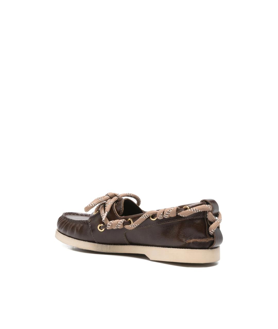 GOLDEN GOOSE Коричневые кожаные лоферы, фото 4