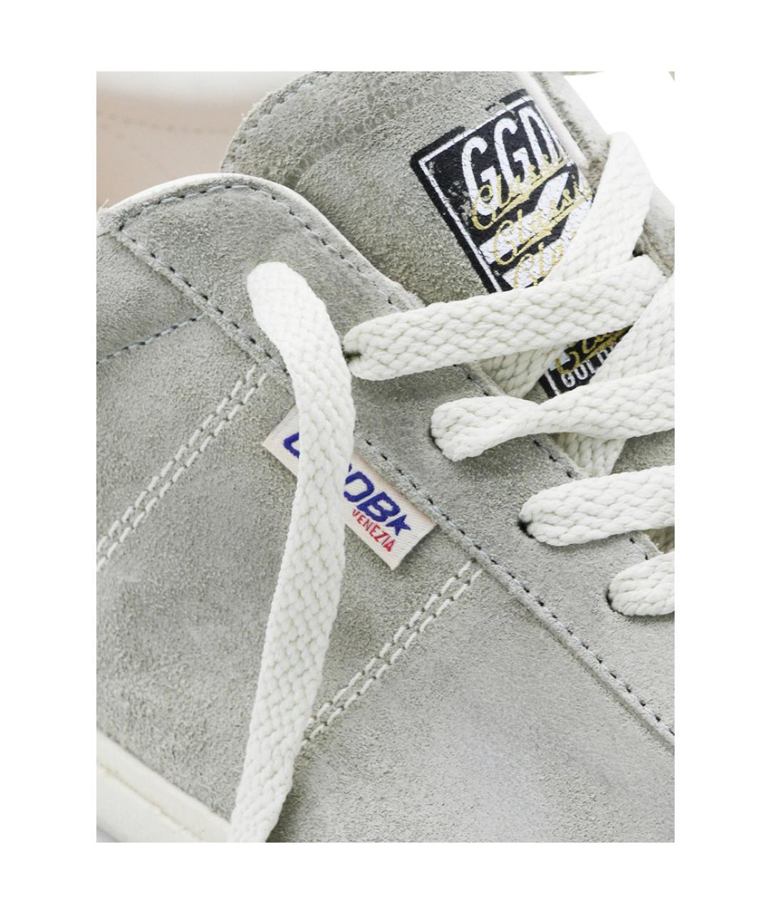 GOLDEN GOOSE Серые кожаные низкие кроссовки / кеды, фото 4