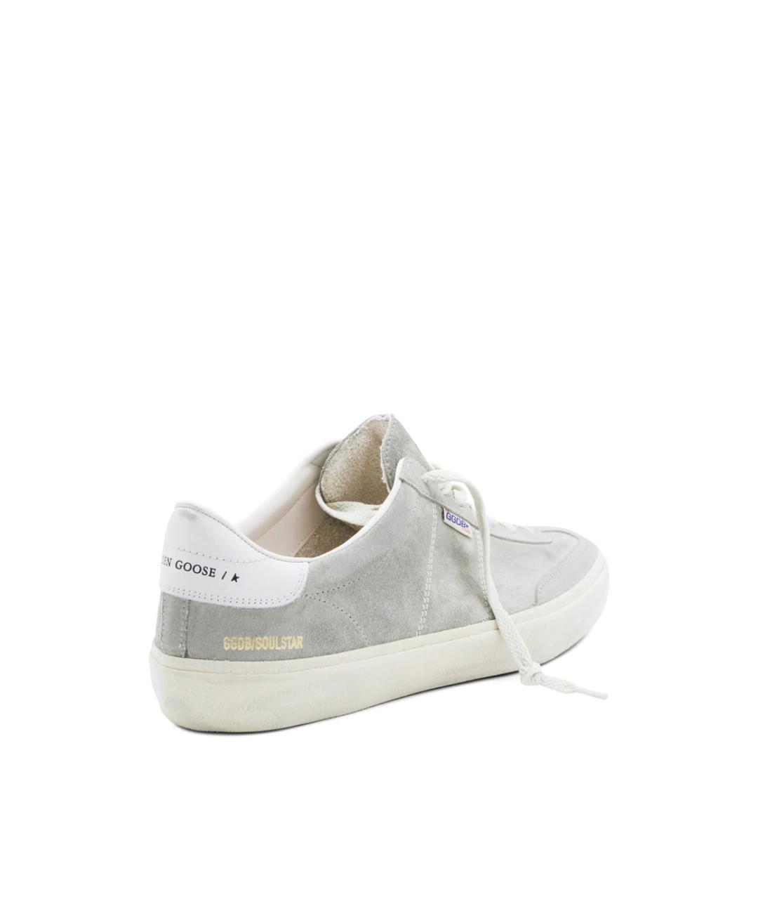 GOLDEN GOOSE Серые кожаные низкие кроссовки / кеды, фото 2