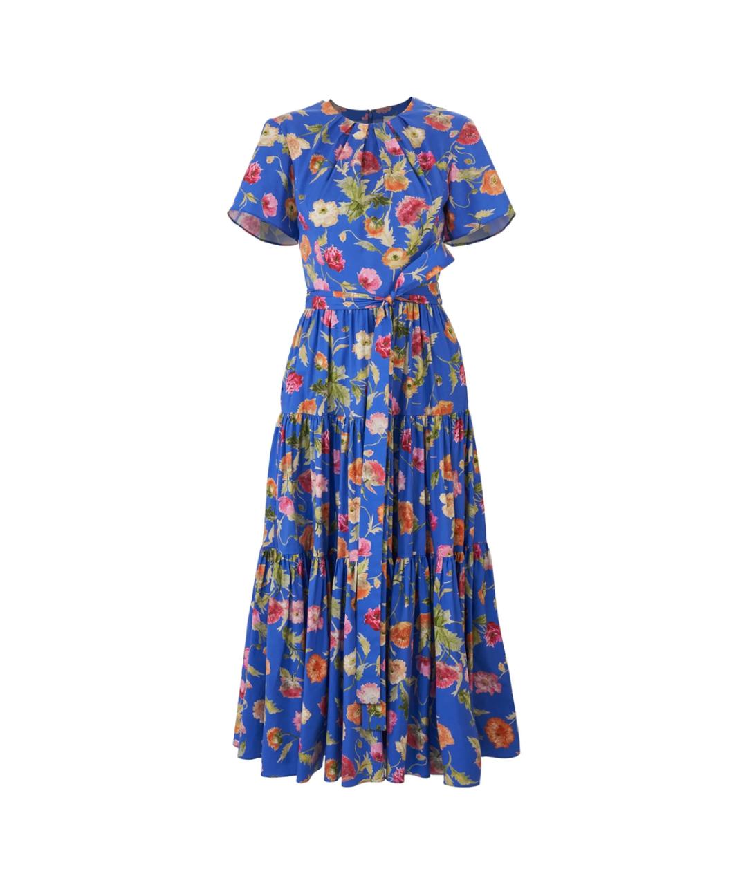 CAROLINA HERRERA Синее хлопковое повседневное платье, фото 1