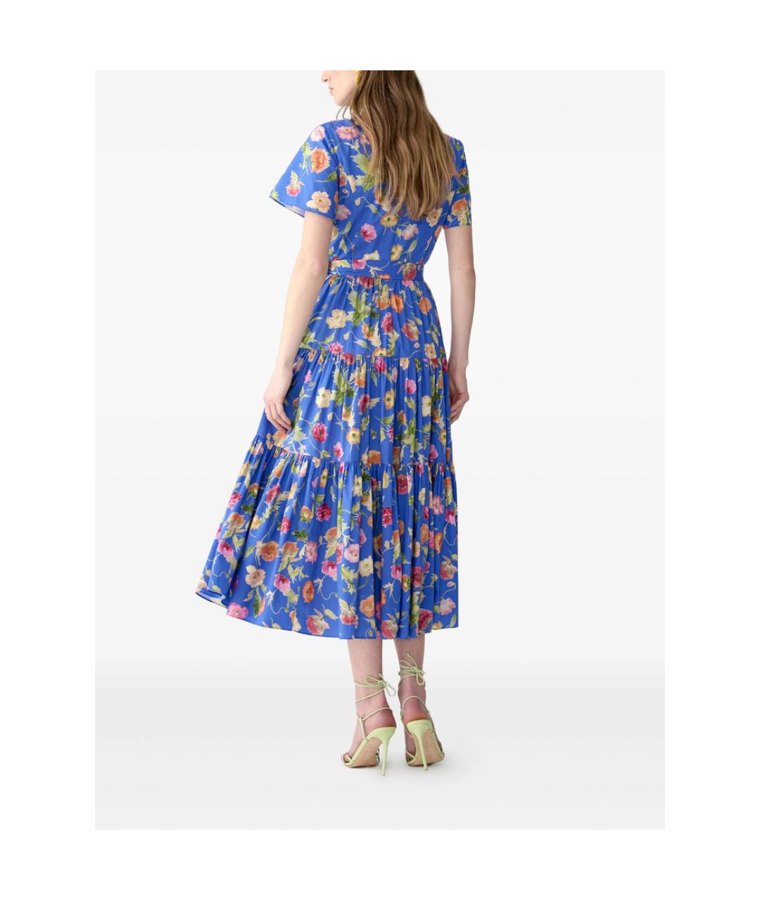 CAROLINA HERRERA Синее хлопковое повседневное платье, фото 2