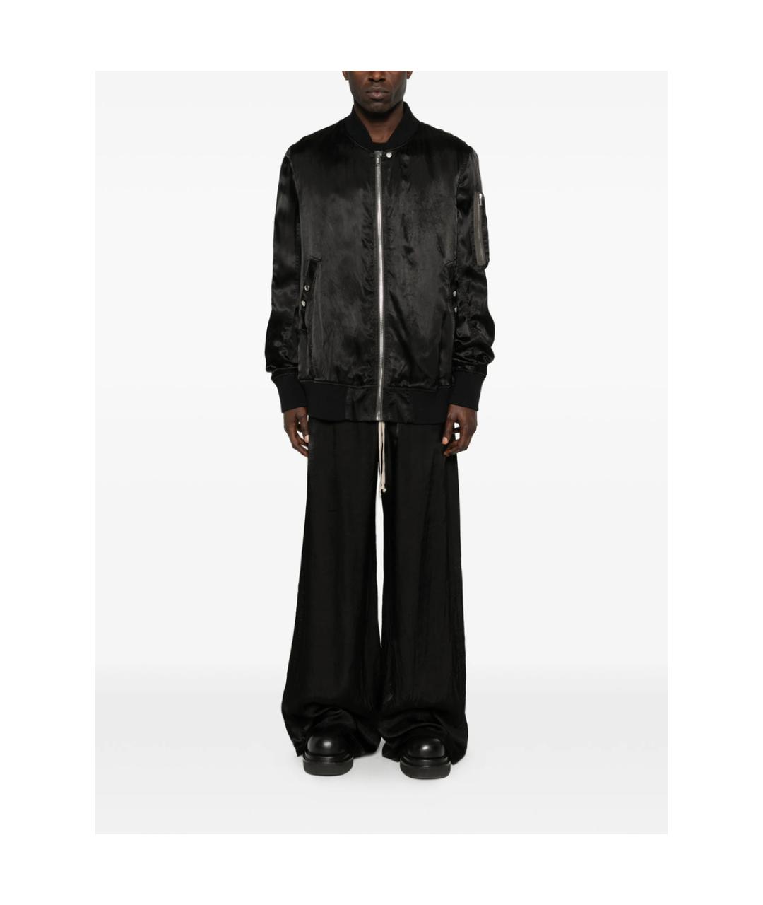 RICK OWENS Черная вискозная куртка, фото 4