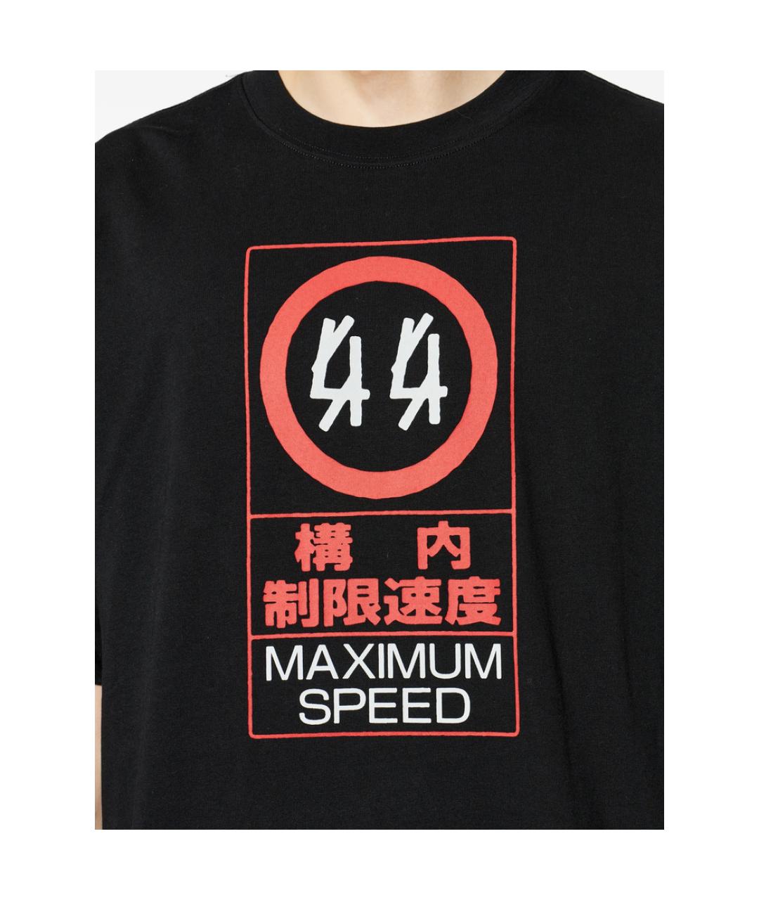 44 LABEL Черная хлопковая футболка, фото 4