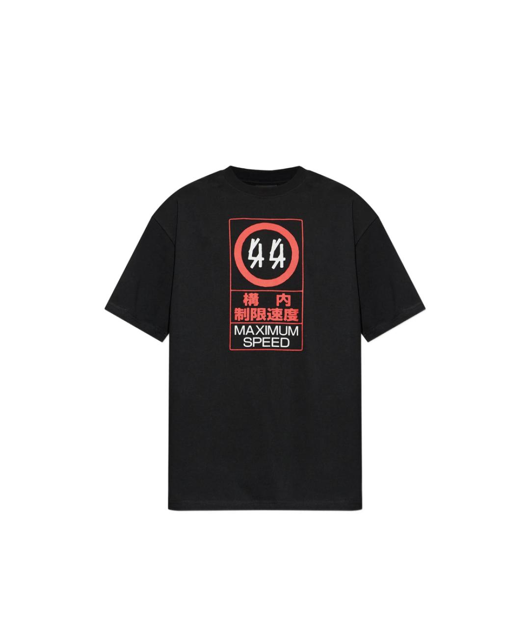 44 LABEL Черная хлопковая футболка, фото 1