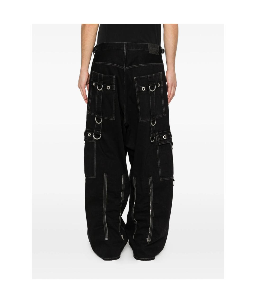 BALENCIAGA Черные хлопковые прямые джинсы, фото 3