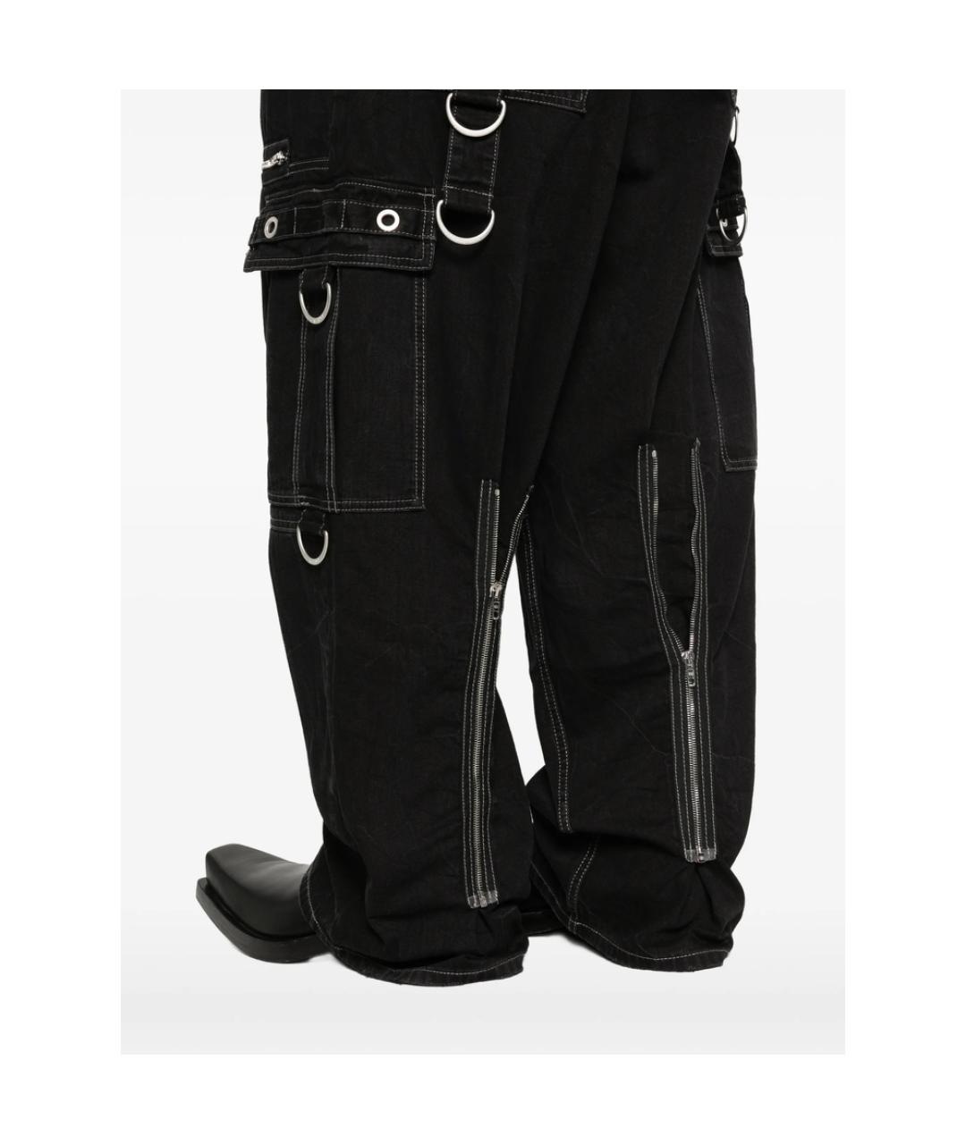 BALENCIAGA Черные хлопковые прямые джинсы, фото 5