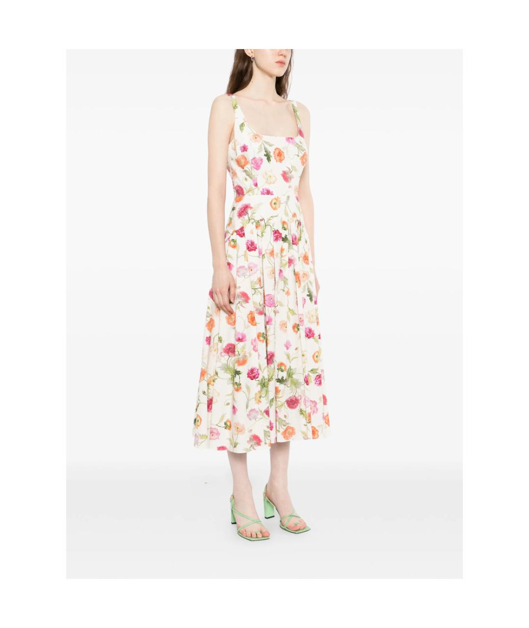 CAROLINA HERRERA Бежевое хлопковое повседневное платье, фото 4